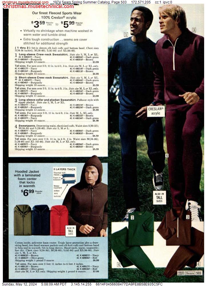 1974 Sears Spring Summer Catalog, Page 503