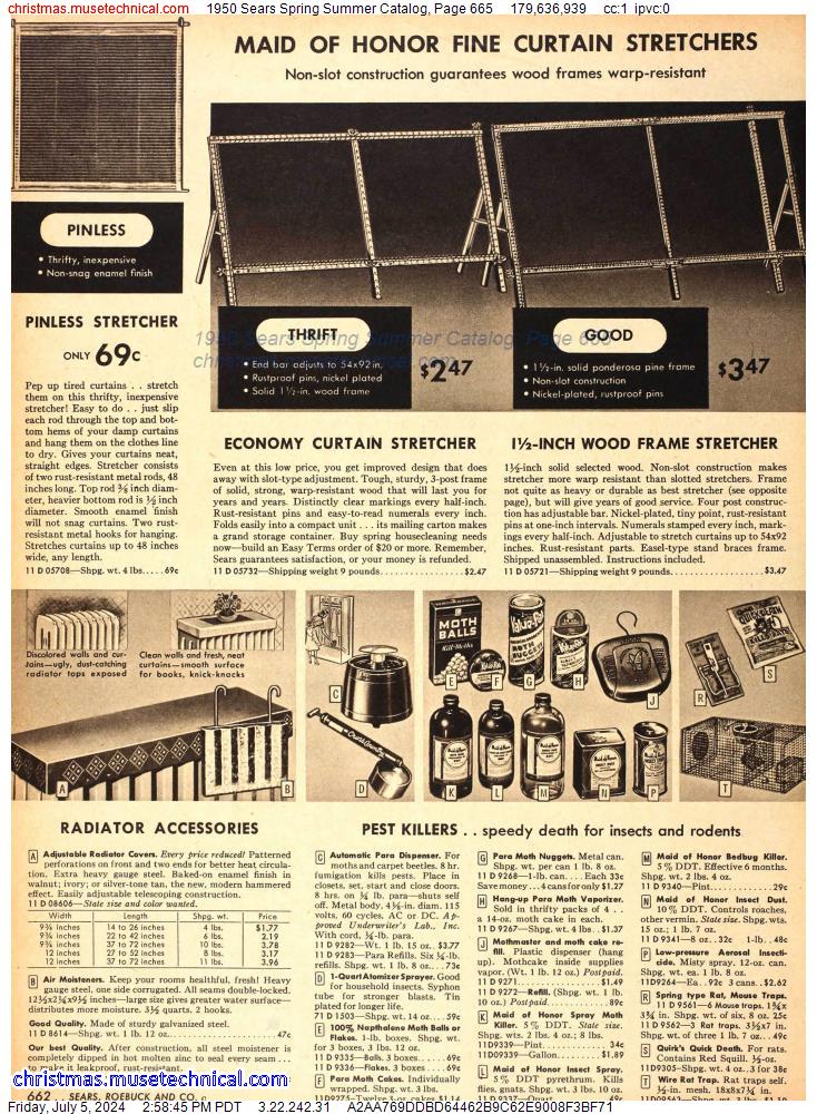 1950 Sears Spring Summer Catalog, Page 665