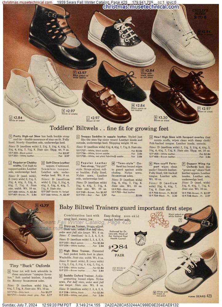 1959 Sears Fall Winter Catalog, Page 425