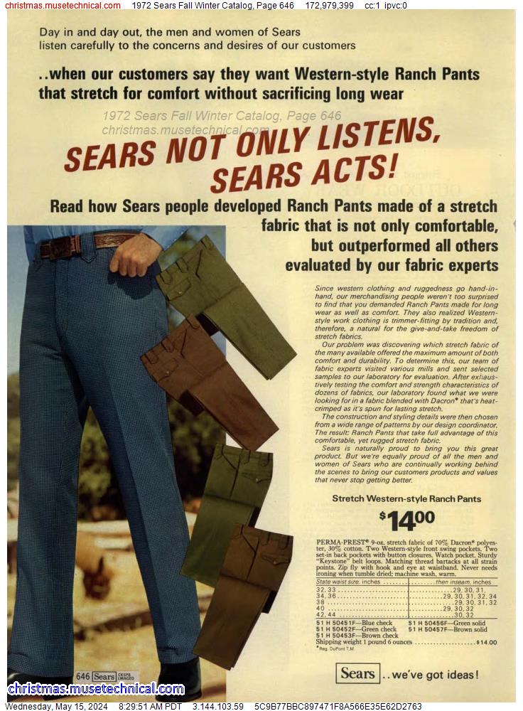 1972 Sears Fall Winter Catalog, Page 646
