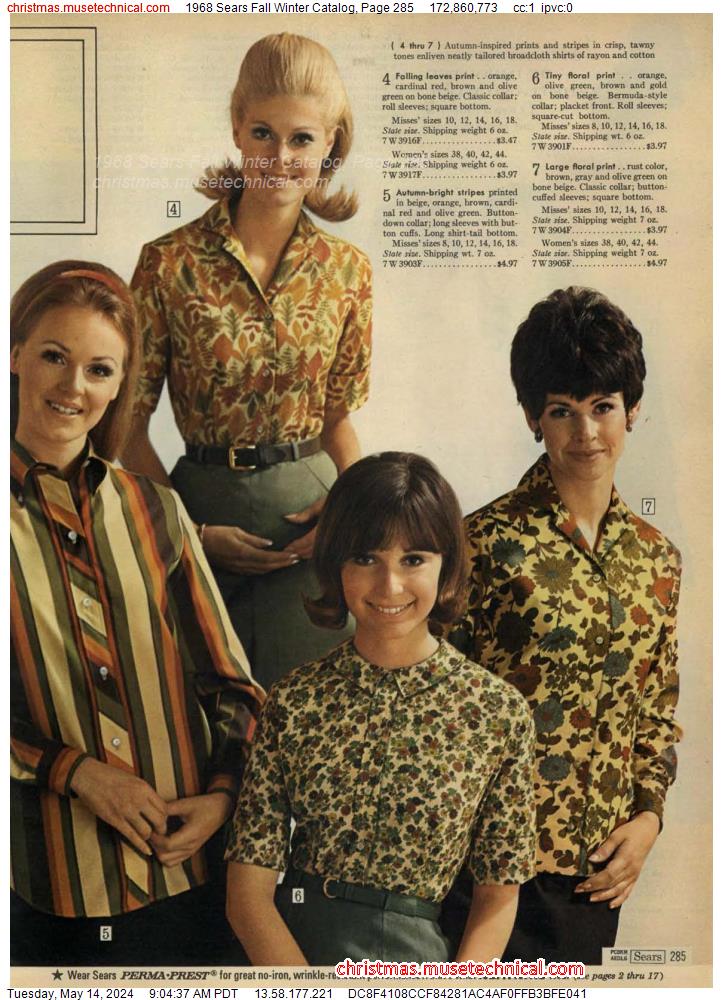 1968 Sears Fall Winter Catalog, Page 285