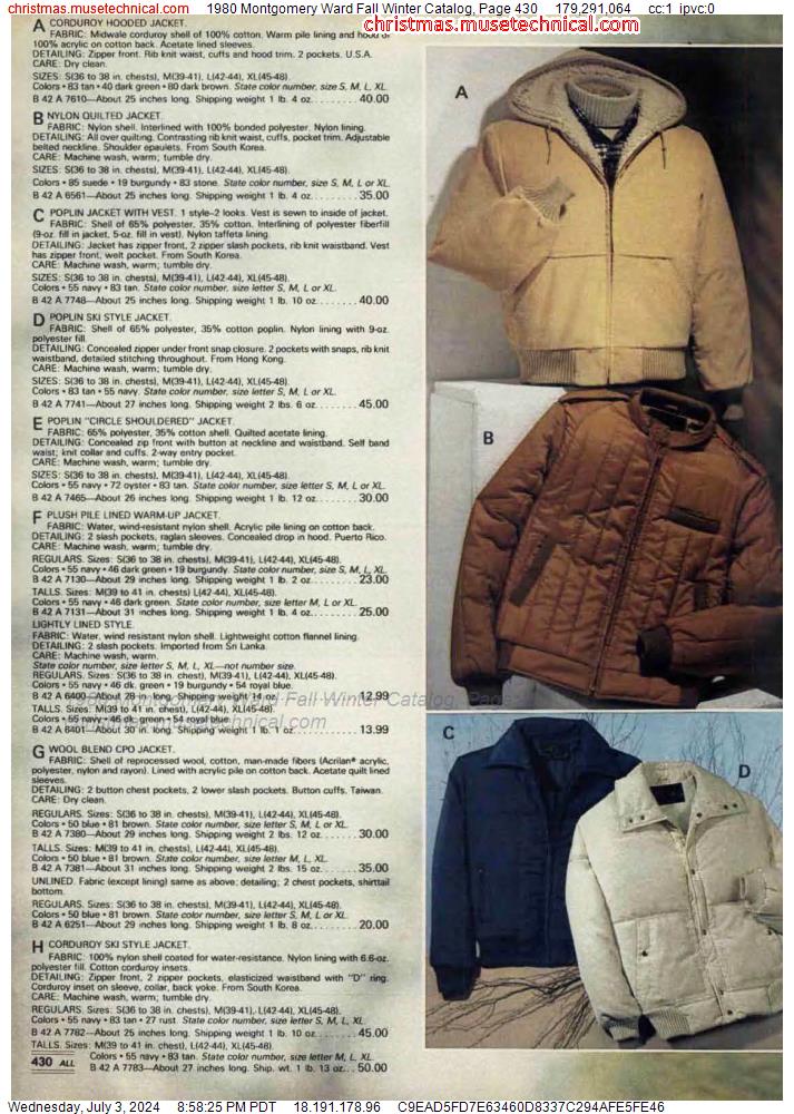 1980 Montgomery Ward Fall Winter Catalog, Page 430