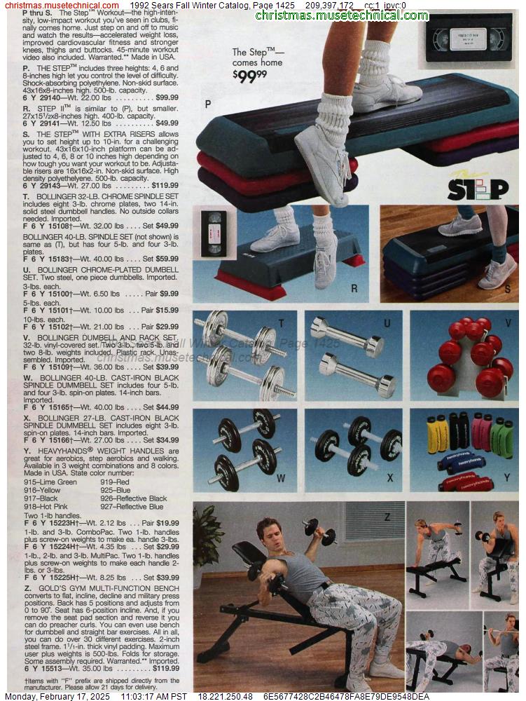 1992 Sears Fall Winter Catalog, Page 1425