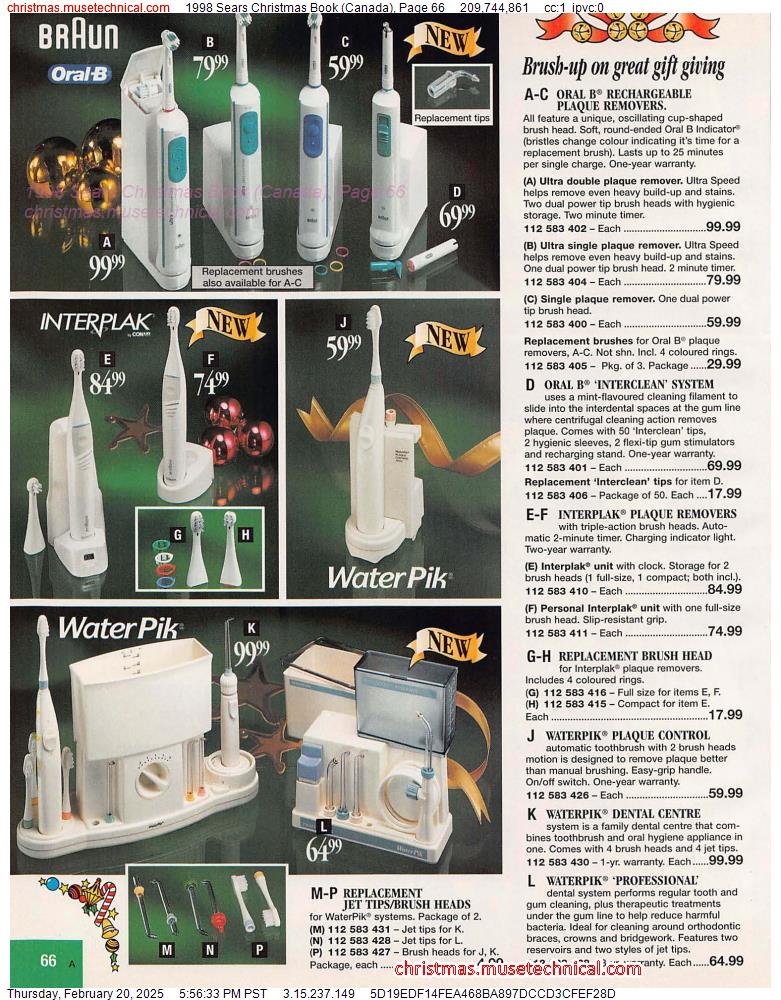 1998 Sears Christmas Book (Canada), Page 66