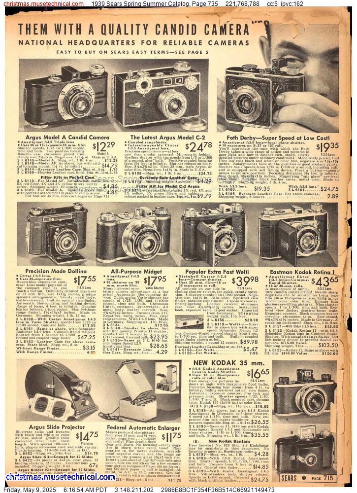 1939 Sears Spring Summer Catalog, Page 735