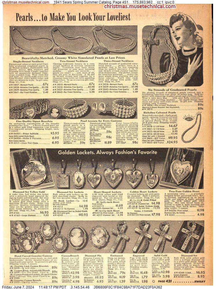1941 Sears Spring Summer Catalog, Page 451