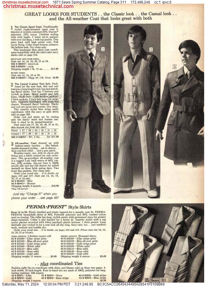 1971 Sears Spring Summer Catalog, Page 311