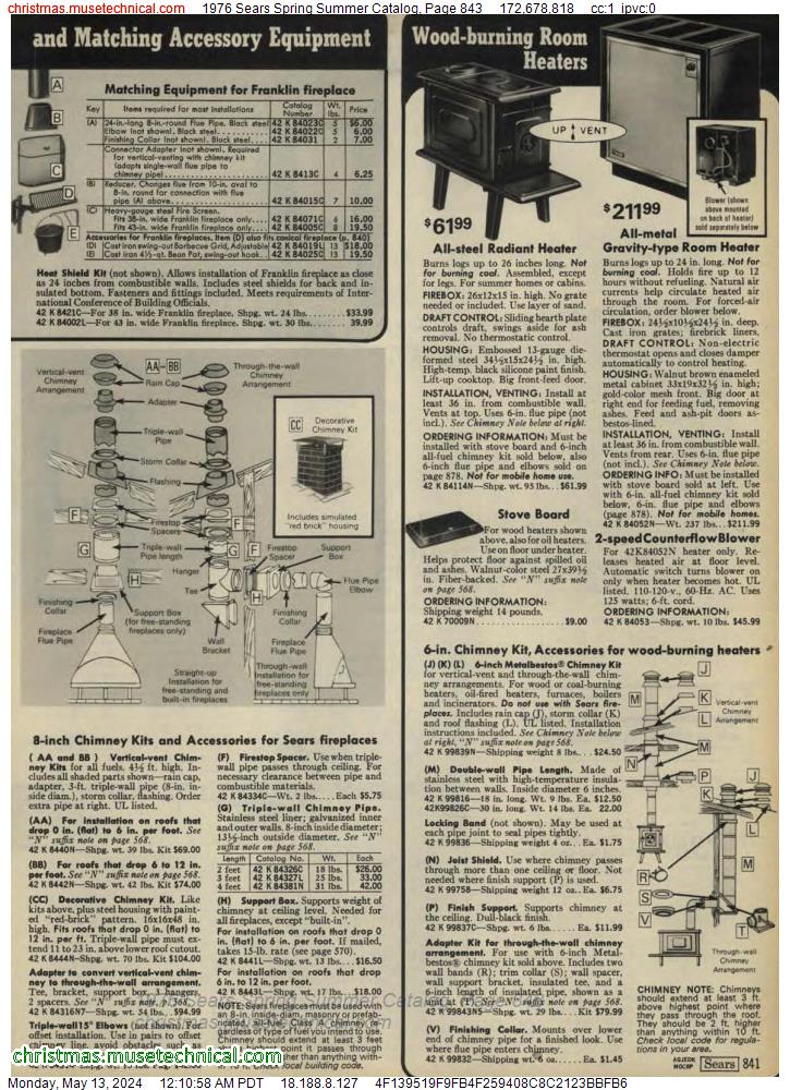 1976 Sears Spring Summer Catalog, Page 843