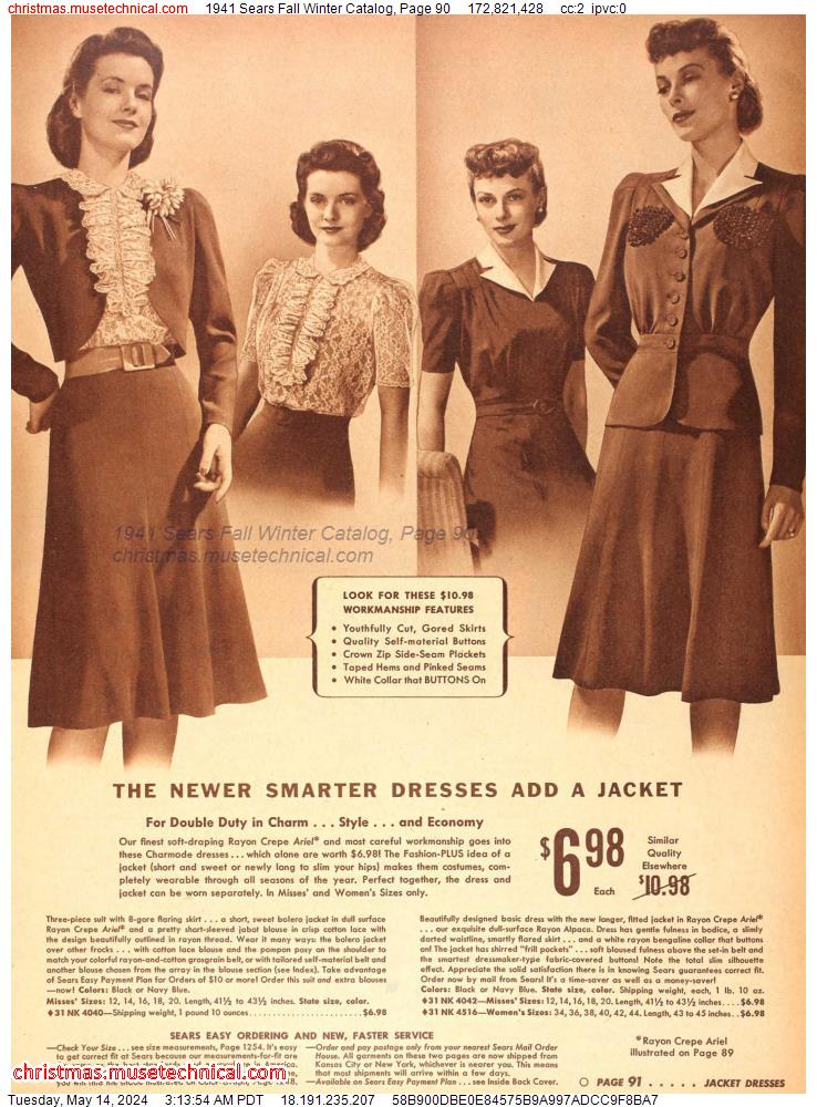 1941 Sears Fall Winter Catalog, Page 90