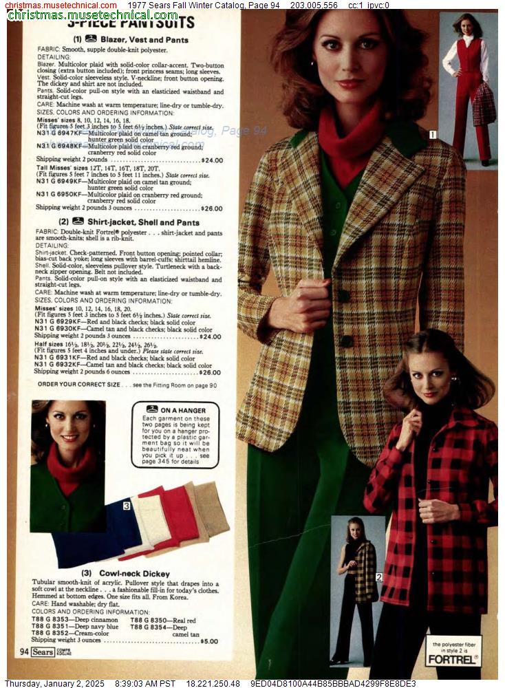 1977 Sears Fall Winter Catalog, Page 94