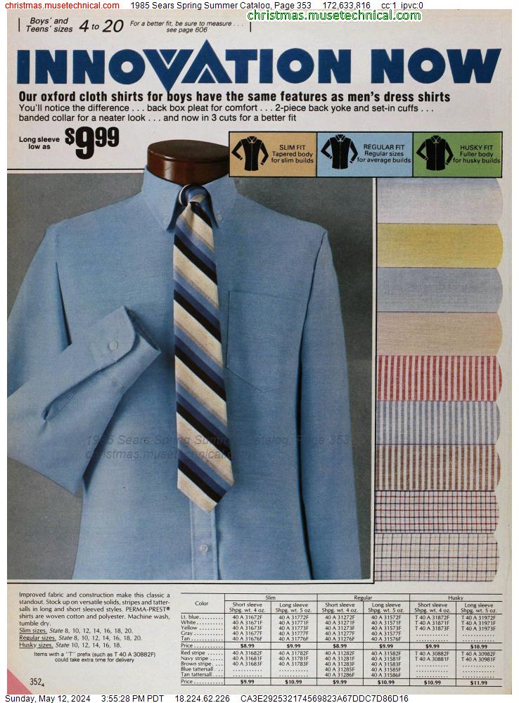 1985 Sears Spring Summer Catalog, Page 353