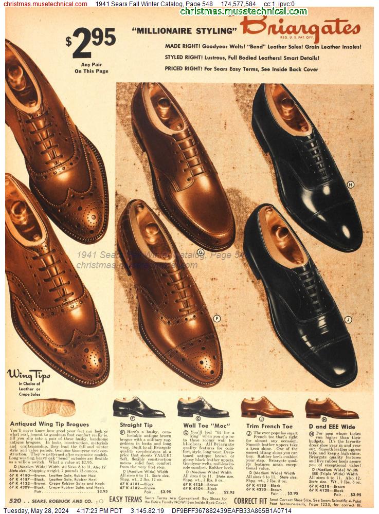 1941 Sears Fall Winter Catalog, Page 548