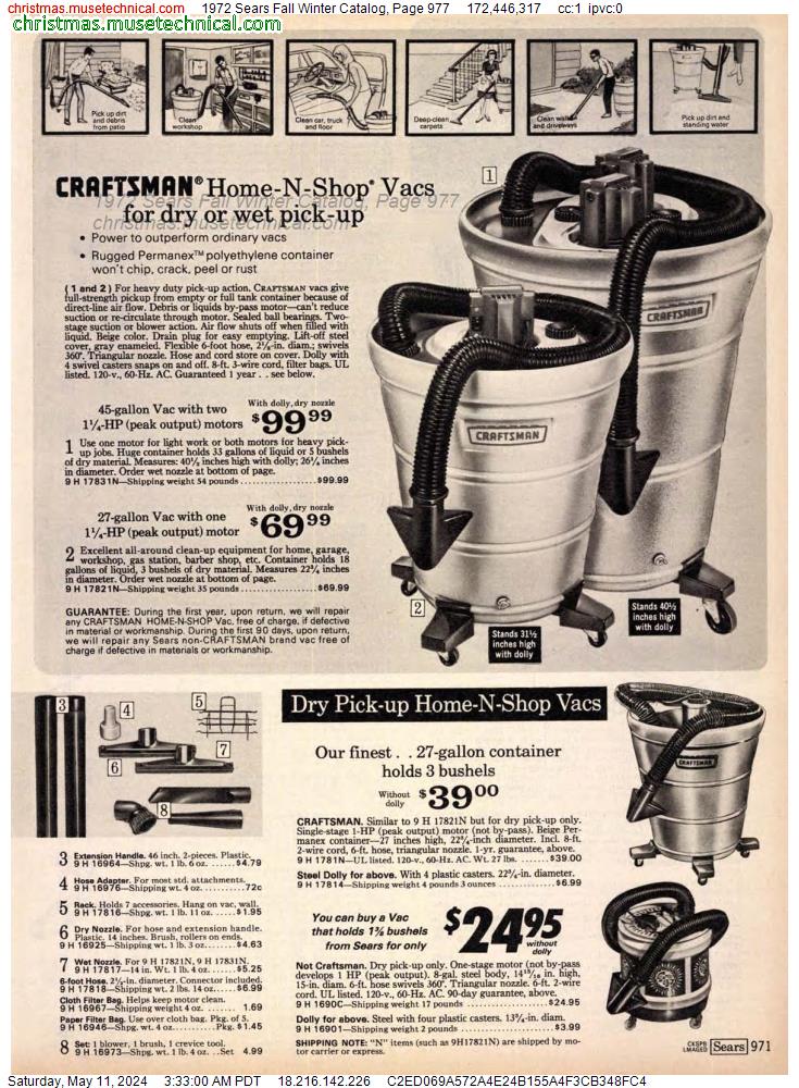 1972 Sears Fall Winter Catalog, Page 977