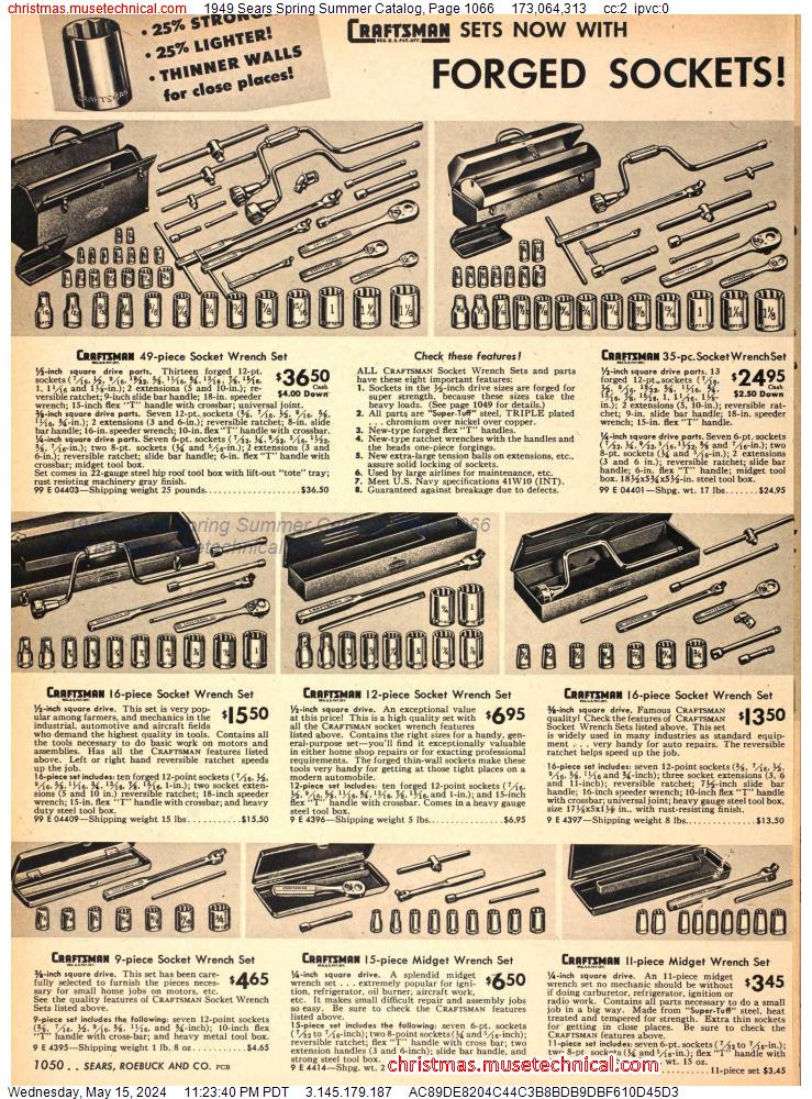 1949 Sears Spring Summer Catalog, Page 1066