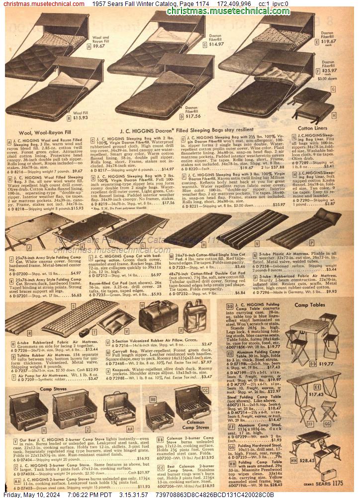 1957 Sears Fall Winter Catalog, Page 1174