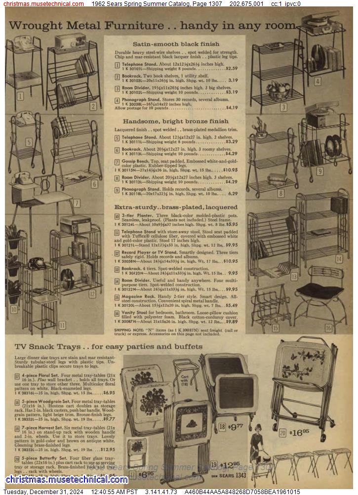 1962 Sears Spring Summer Catalog, Page 1307