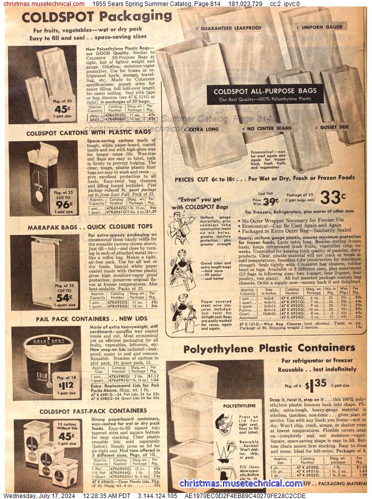 1955 Sears Spring Summer Catalog, Page 814