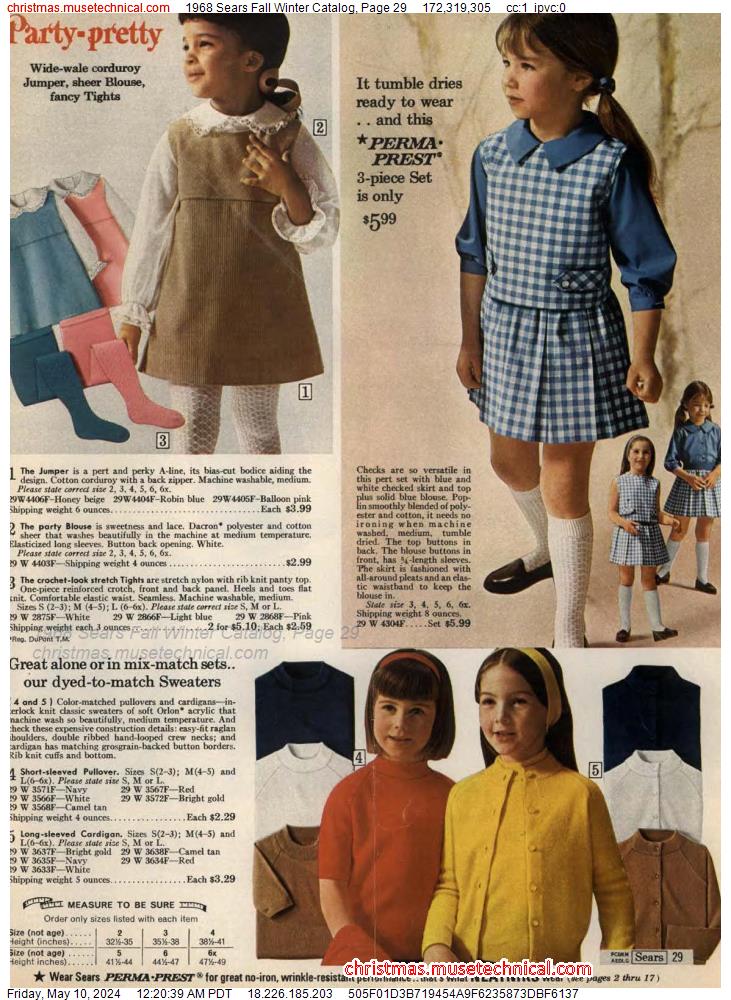 1968 Sears Fall Winter Catalog, Page 29