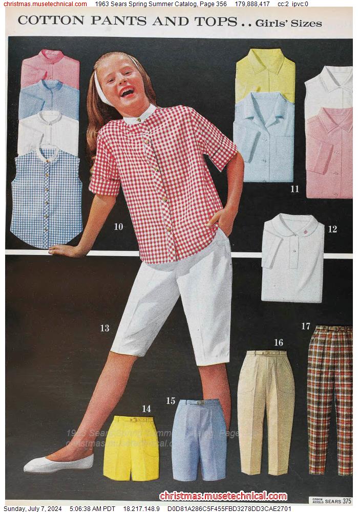 1963 Sears Spring Summer Catalog, Page 356