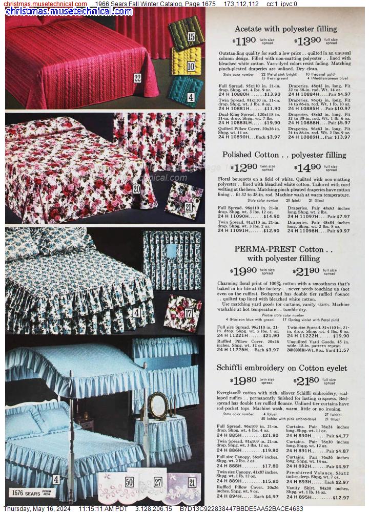 1966 Sears Fall Winter Catalog, Page 1675