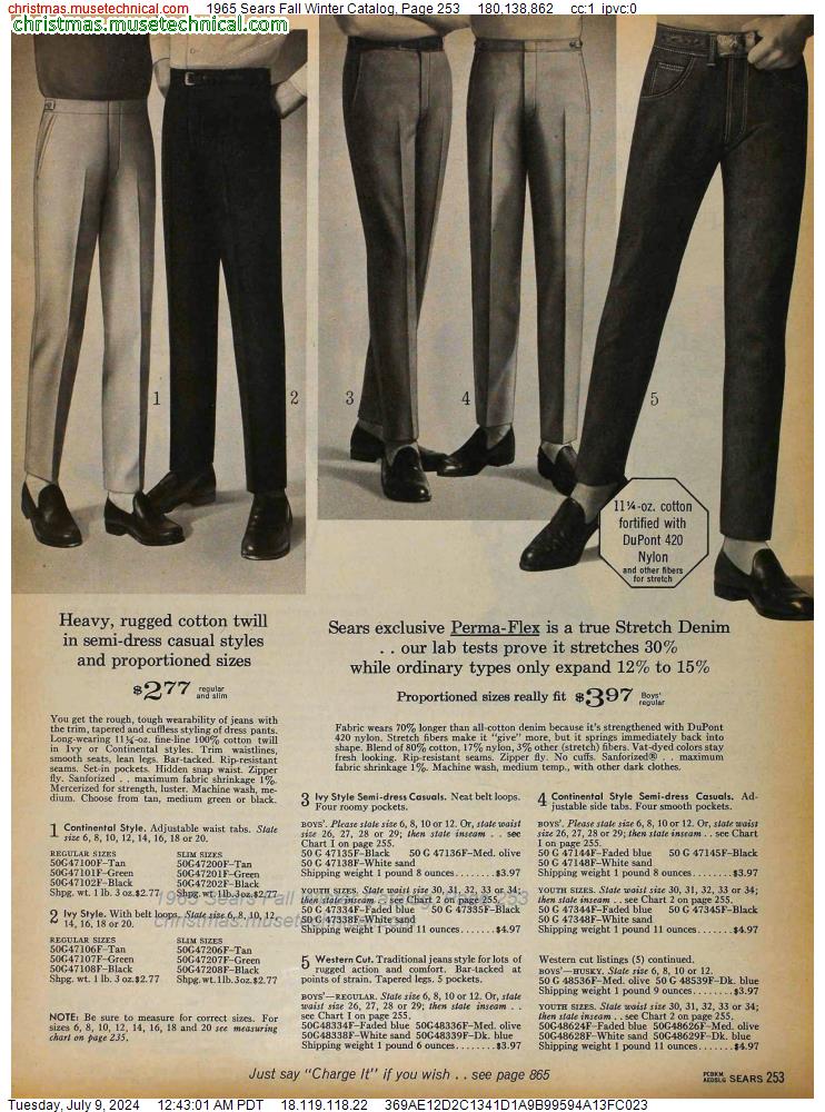 1965 Sears Fall Winter Catalog, Page 253