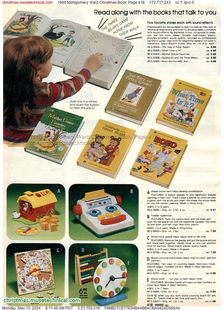 1980 Montgomery Ward Christmas Book, Page 418