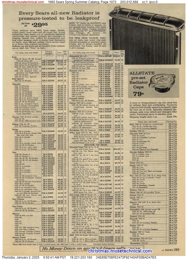 1965 Sears Spring Summer Catalog, Page 1073