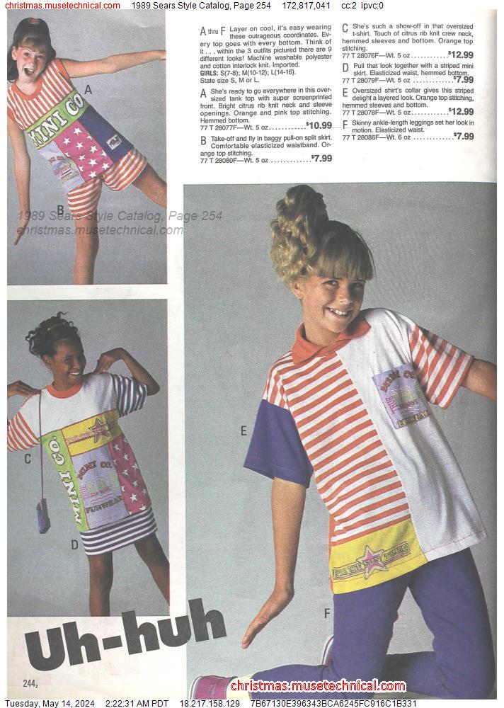 1989 Sears Style Catalog, Page 254