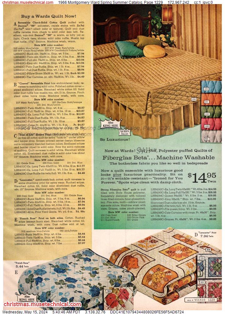 1966 Montgomery Ward Spring Summer Catalog, Page 1229