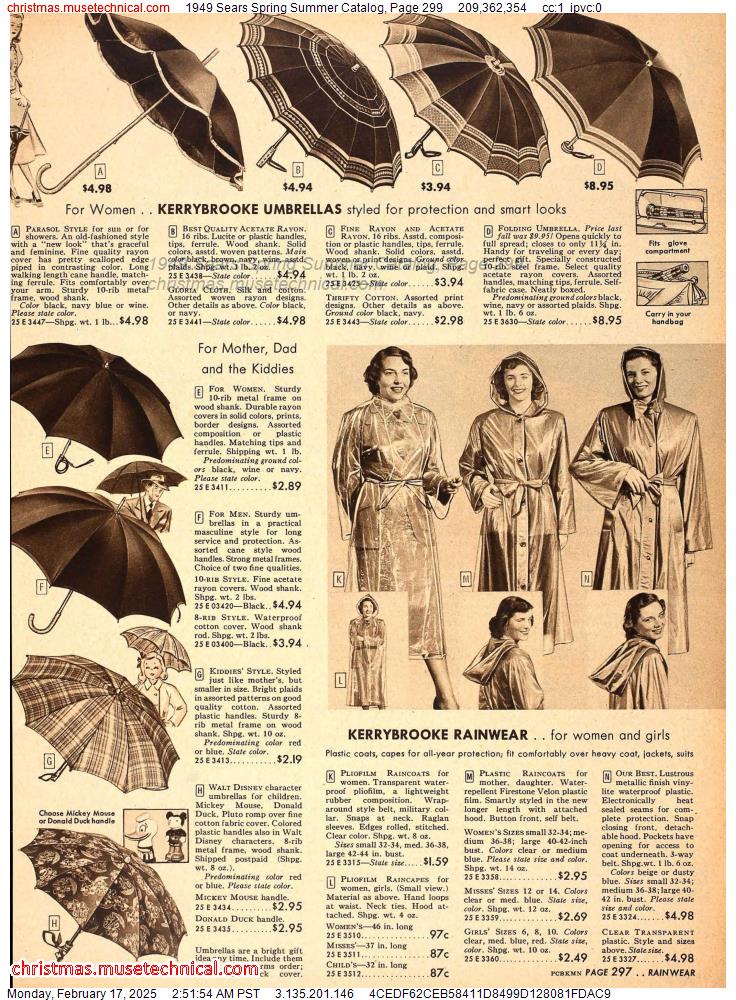 1949 Sears Spring Summer Catalog, Page 299