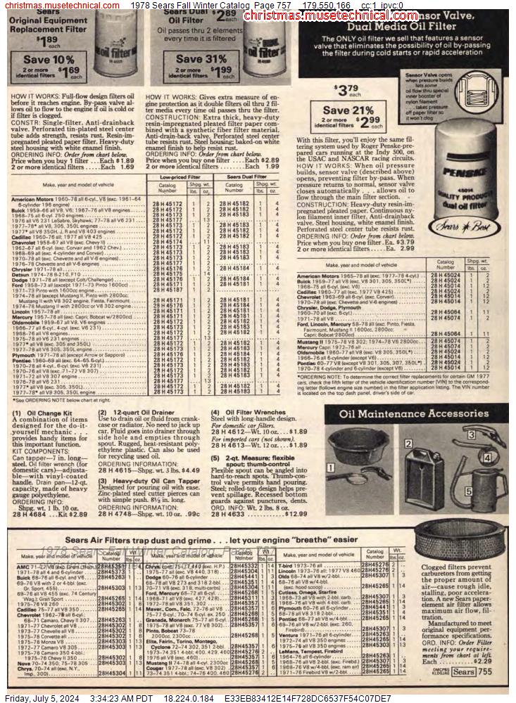 1978 Sears Fall Winter Catalog, Page 757