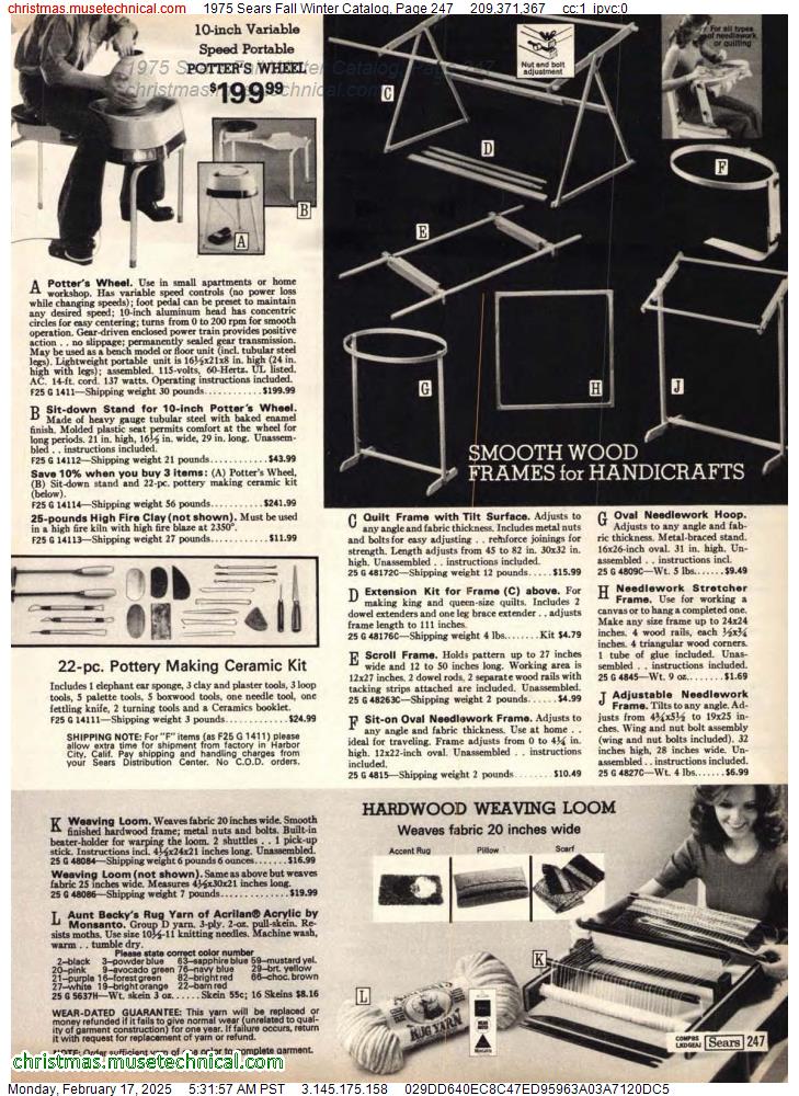 1975 Sears Fall Winter Catalog, Page 247