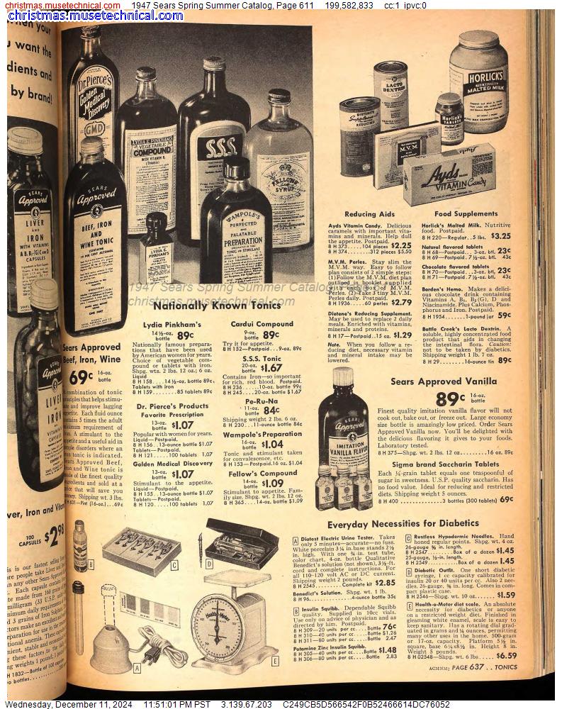 1947 Sears Spring Summer Catalog, Page 611