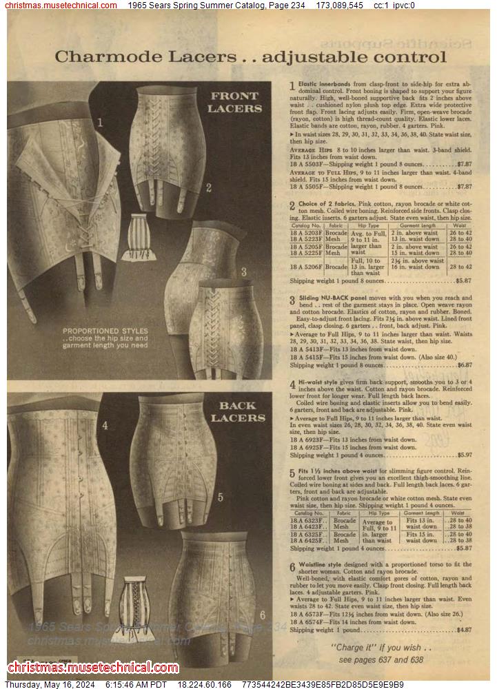 1965 Sears Spring Summer Catalog, Page 234