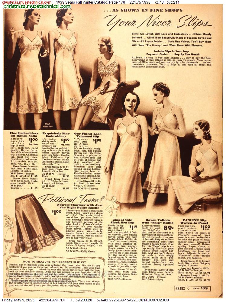 1939 Sears Fall Winter Catalog, Page 170