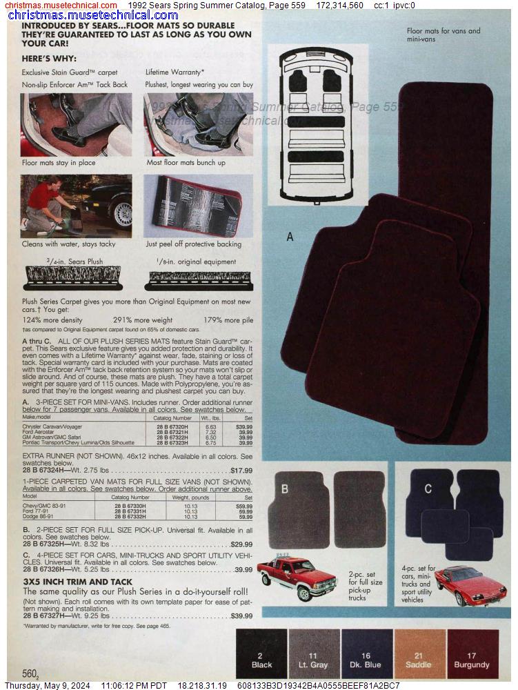 1992 Sears Spring Summer Catalog, Page 559