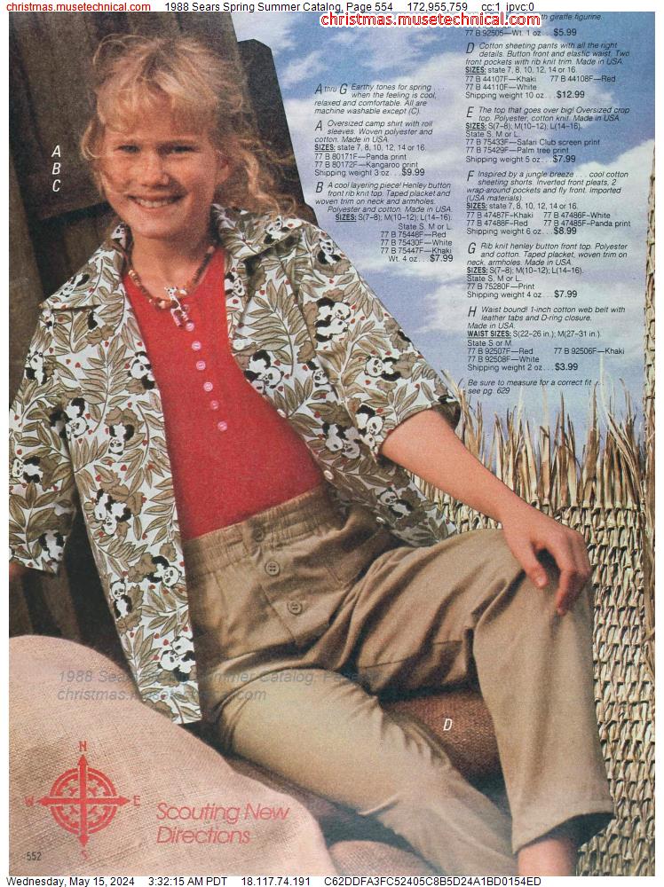1988 Sears Spring Summer Catalog, Page 554