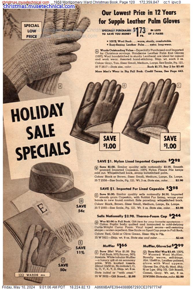 1958 Montgomery Ward Christmas Book, Page 120