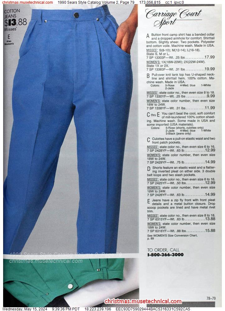 1990 Sears Style Catalog Volume 2, Page 79