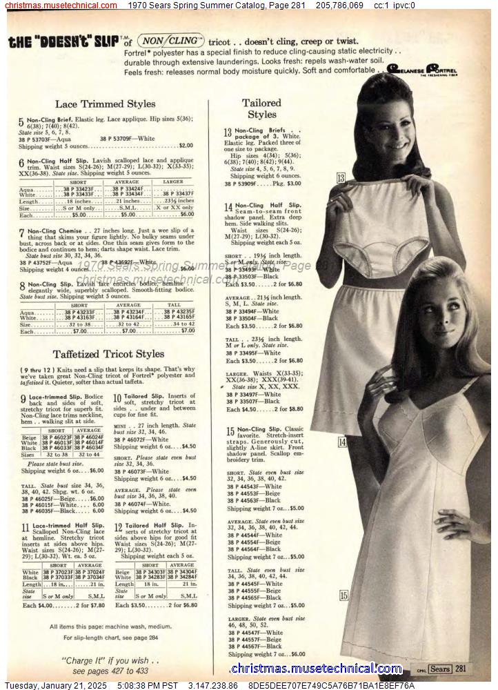 1970 Sears Spring Summer Catalog, Page 281