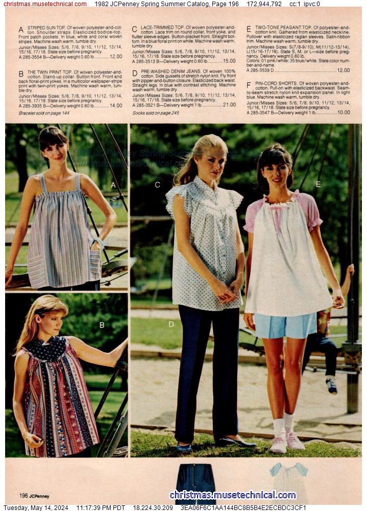 1982 JCPenney Spring Summer Catalog, Page 196