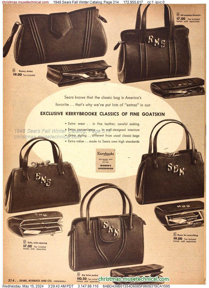 1948 Sears Fall Winter Catalog, Page 314