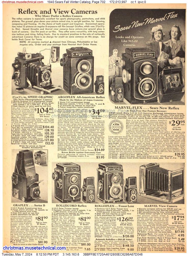 1940 Sears Fall Winter Catalog, Page 702