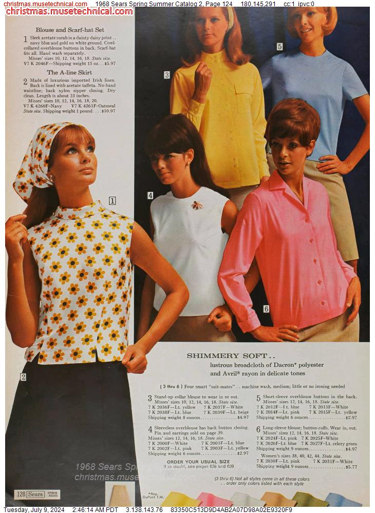 1968 Sears Spring Summer Catalog 2, Page 124