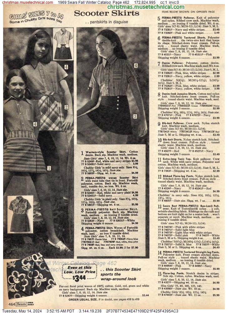 1969 Sears Fall Winter Catalog, Page 462