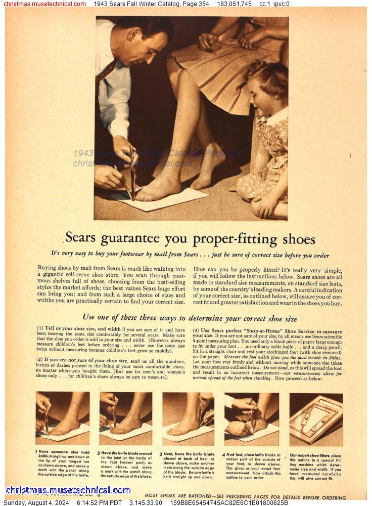 1943 Sears Fall Winter Catalog, Page 354