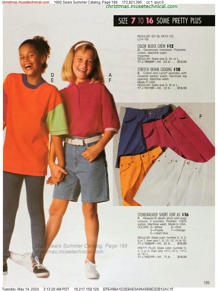 1992 Sears Summer Catalog, Page 199