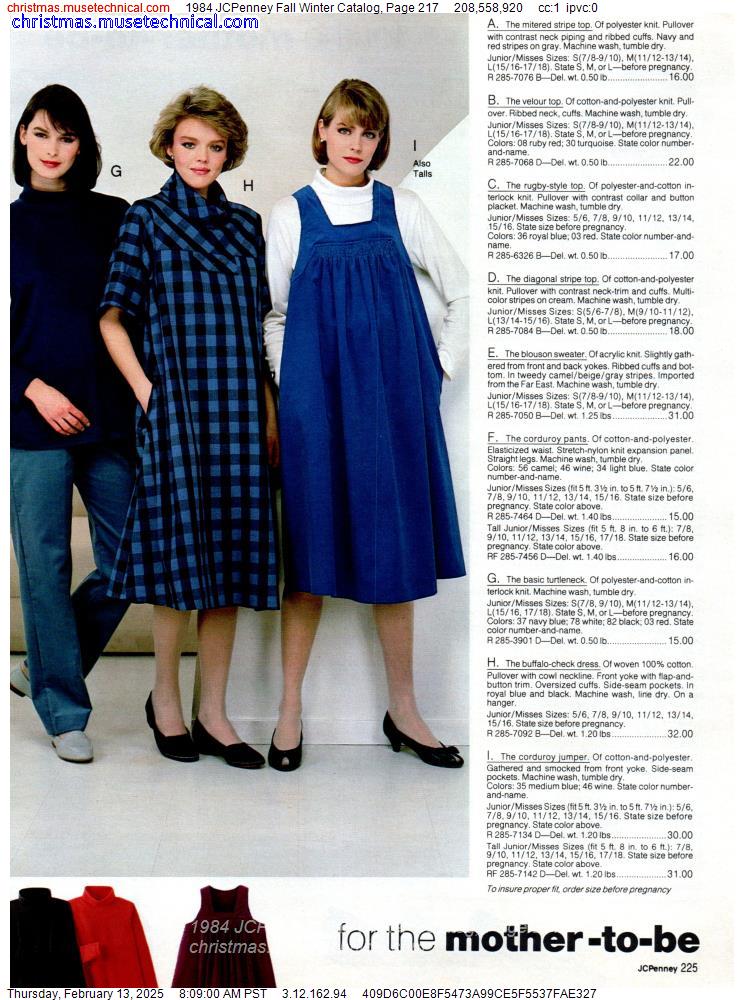 1984 JCPenney Fall Winter Catalog, Page 217