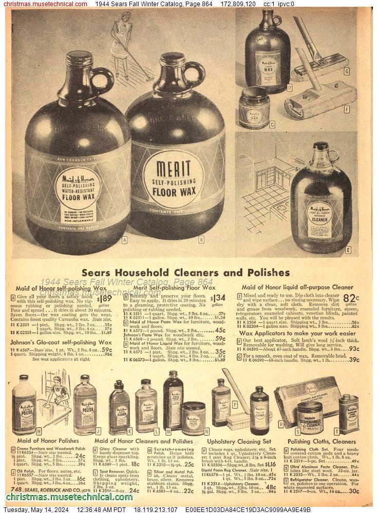 1944 Sears Fall Winter Catalog, Page 864