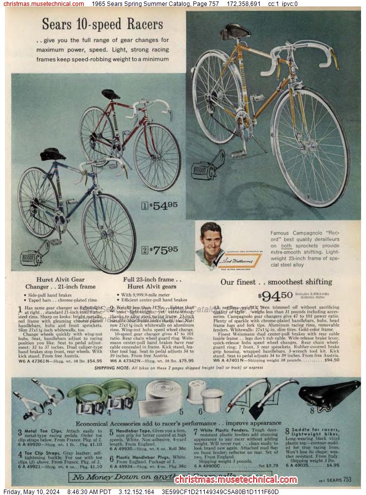 1965 Sears Spring Summer Catalog, Page 757